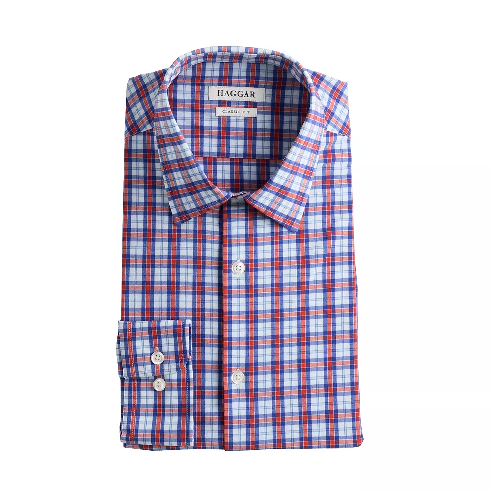 Men's Haggar® Classic-Fit Smart Wash™ Spread-Collar Dress Shirt - Image 6