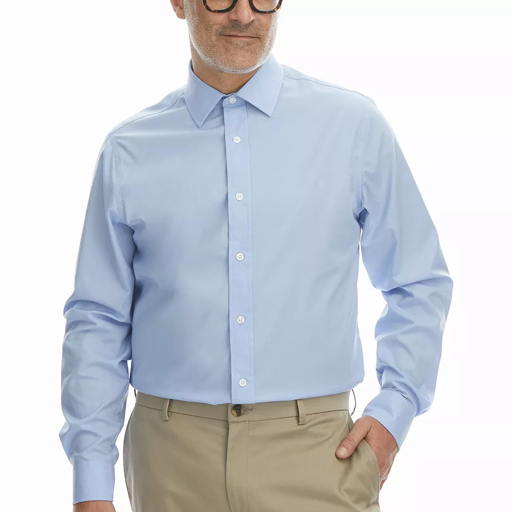 Men's Haggar Classic-Fit Premium Comfort Spread-Collar Dress Shirt - Image 10