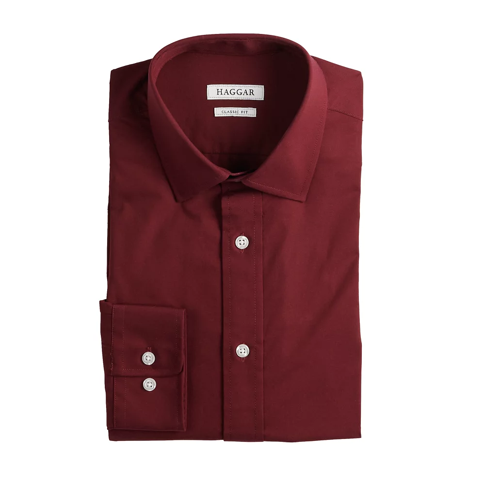 Men's Haggar Classic-Fit Premium Comfort Spread-Collar Dress Shirt - Image 2