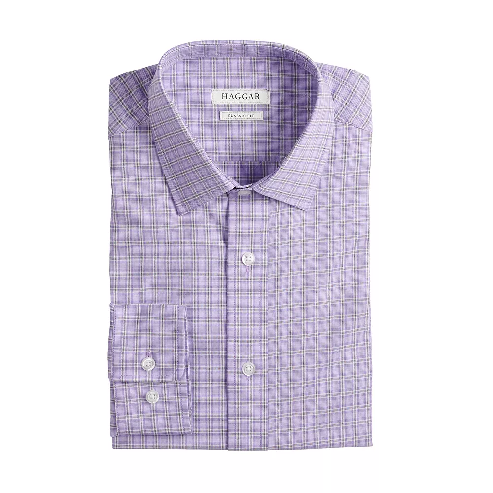 Men's Haggar Classic-Fit Premium Comfort Spread-Collar Dress Shirt - Image 6