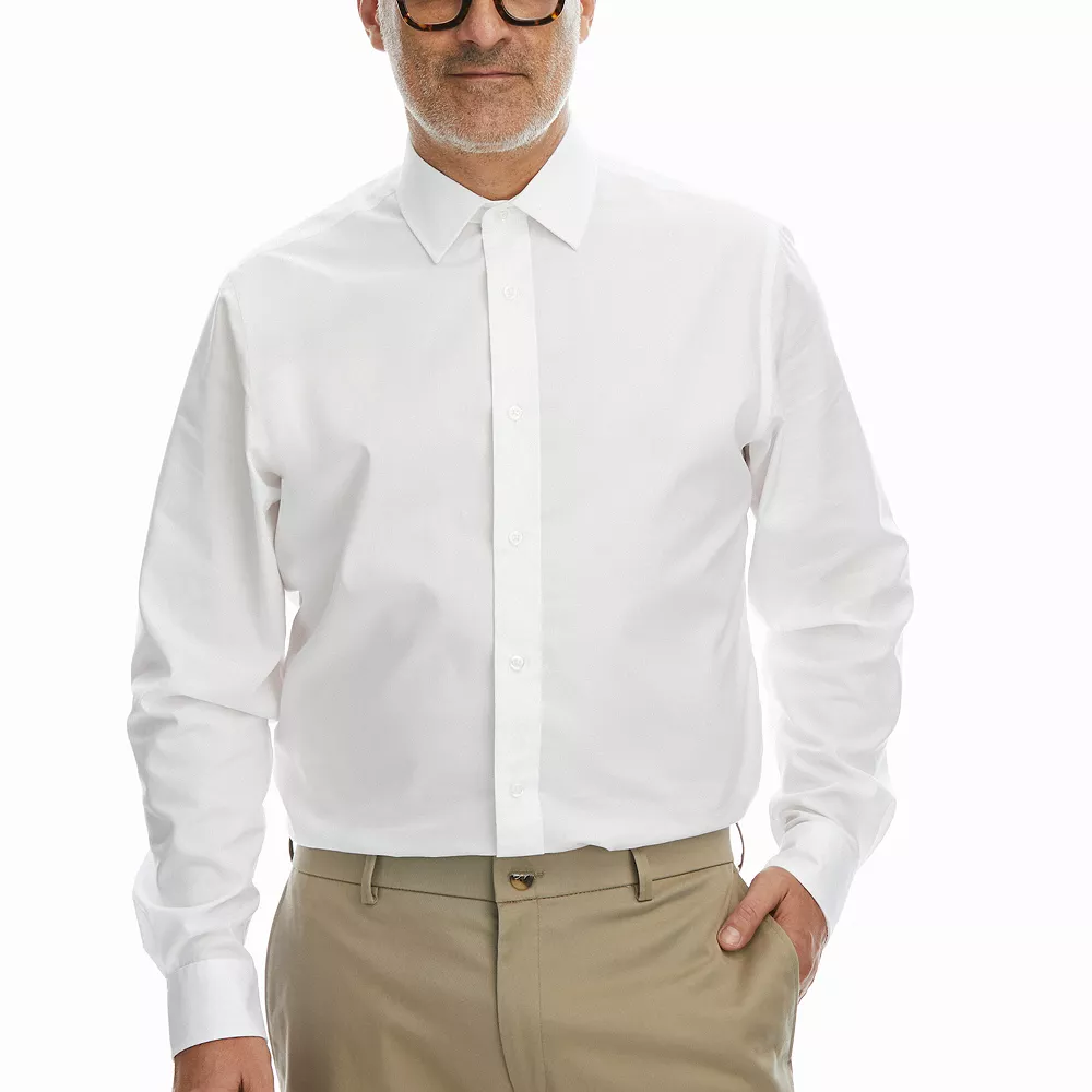 Men's Haggar Classic-Fit Premium Comfort Spread-Collar Dress Shirt - Image 9