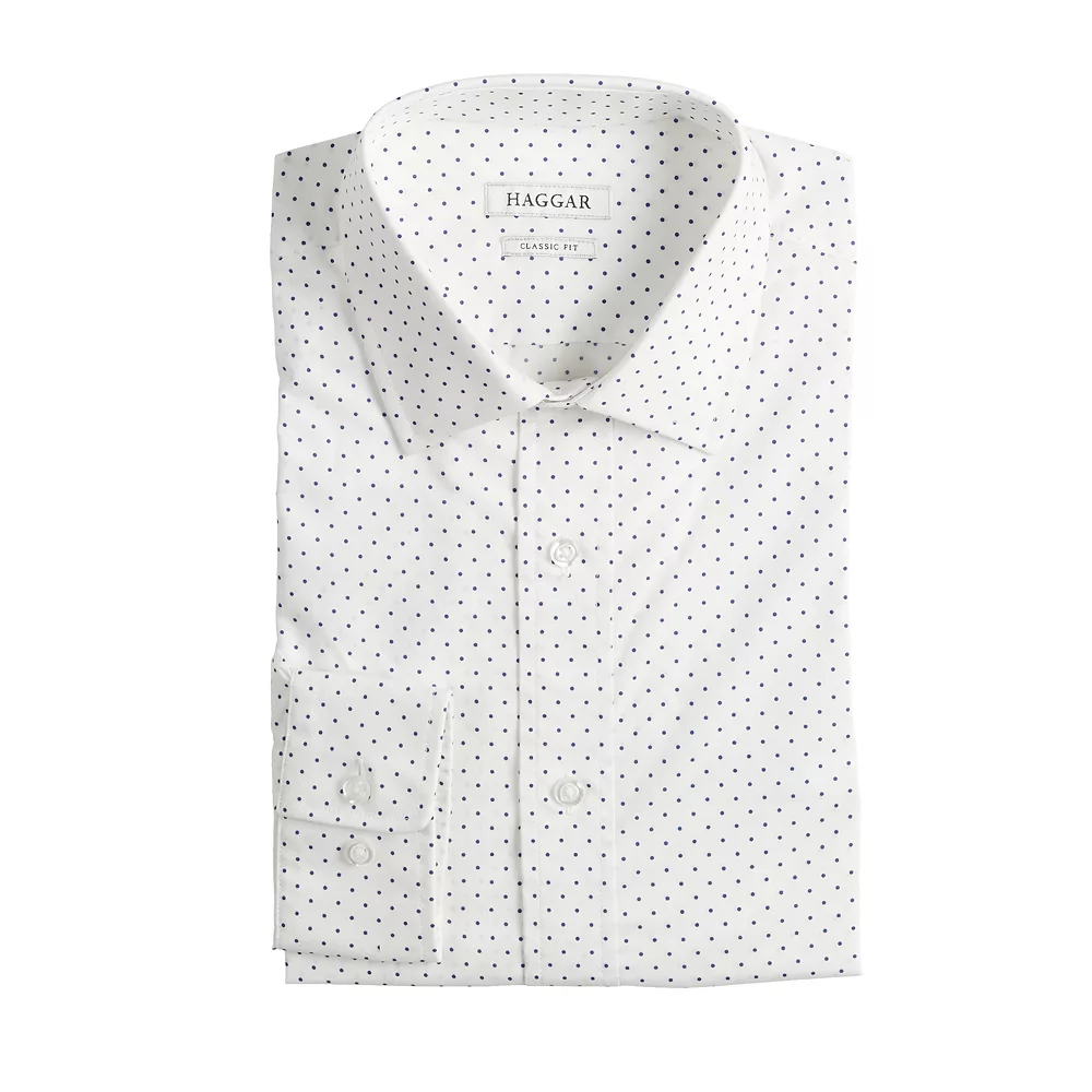 Men's Haggar Classic-Fit Premium Comfort Spread-Collar Dress Shirt - Image 7