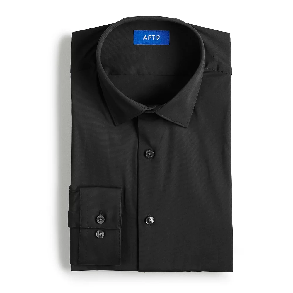 Big & Tall Apt. 9® Premier Flex Spread-Collar Dress Shirt