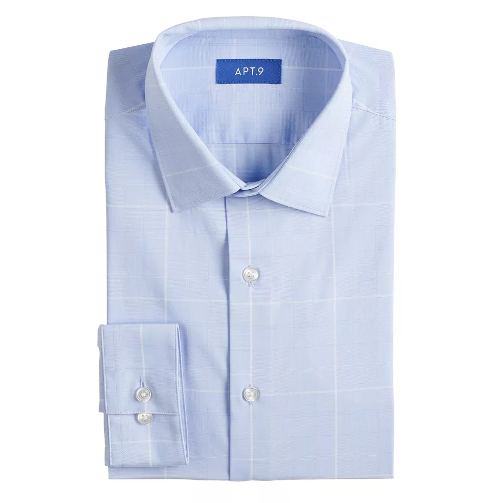 Big & Tall Apt. 9® Premier Flex Spread-Collar Dress Shirt - Image 5