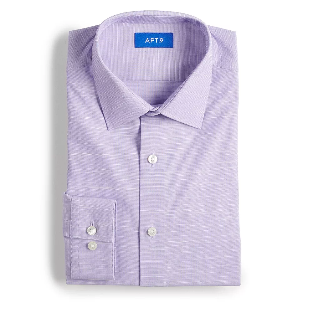 Big & Tall Apt. 9® Premier Flex Spread-Collar Dress Shirt - Image 8
