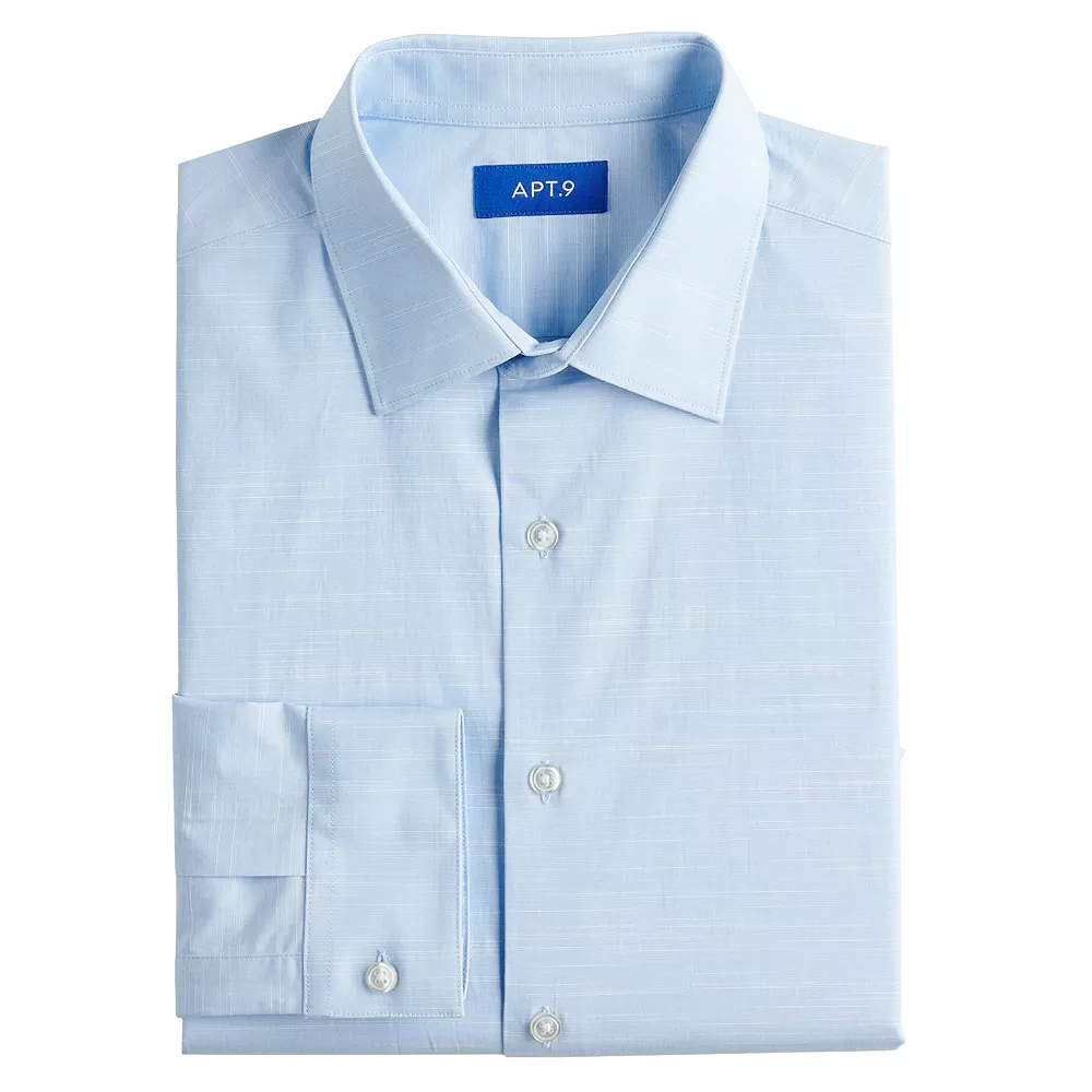 Big & Tall Apt. 9® Premier Flex Spread-Collar Dress Shirt - Image 4