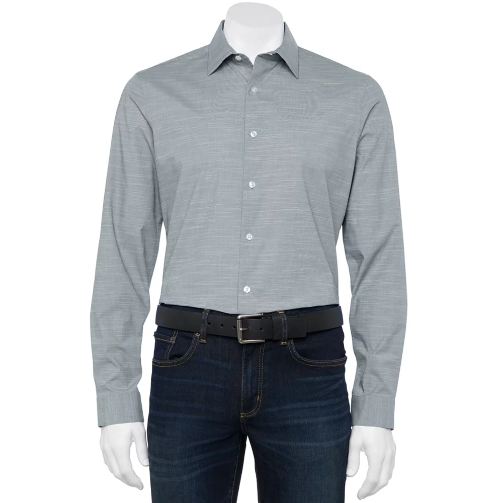 Big & Tall Apt. 9® Premier Flex Spread-Collar Dress Shirt - Image 11