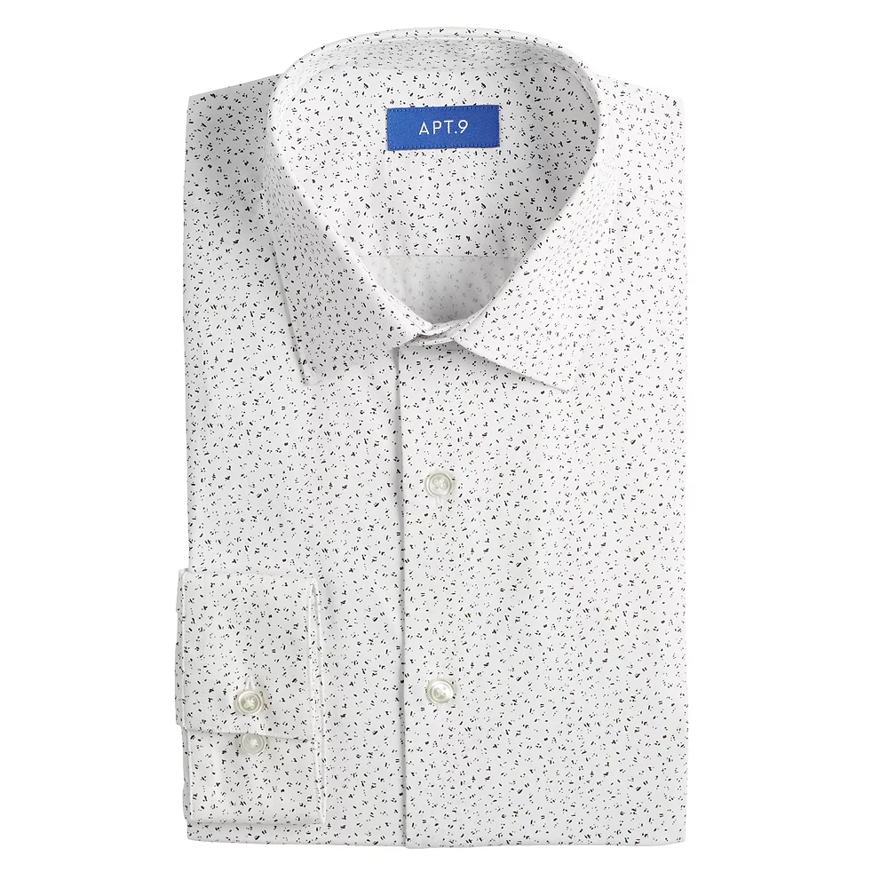 Big & Tall Apt. 9® Premier Flex Spread-Collar Dress Shirt - Image 9