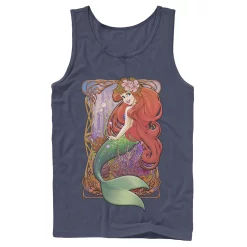 Men's Disney Little Mermaid Vintage Portrait Poster Tank