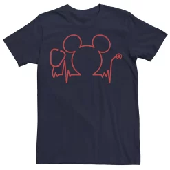 Men's Disney Nurse's Day Mickey Stethoscope Heartline Tee