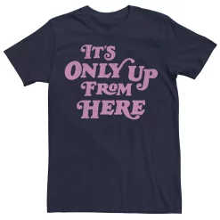 Men's Trendy Only Up Text Tee