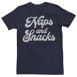 Men's Trendy Naps and Snacks Tee