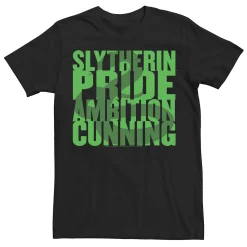 Men's Harry Potter Slytherin Snake Silhouette Text Tee