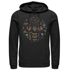 Men's Harry Potter Christmas Group Shot Chibi Ugly Sweater Hoodie
