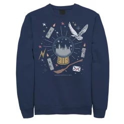 Men's Harry Potter Christmas Hogwarts Snow Globe Sweatshirt
