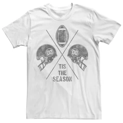 Men's Tis The Season Distressed Football Icons Tee