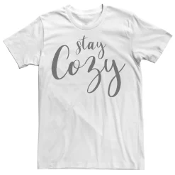 Men's Trendy Stay Cozy Script Tee