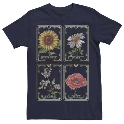 Men's Flower Tarot Card Grid Tee