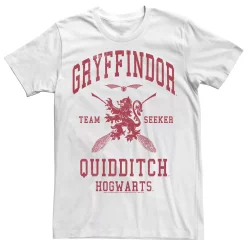 Men's Harry Potter Quidditch Gryffindor Seeker Red Text Tee