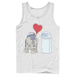Men's Star Wars R2-D2 Loves Trash Can Tank