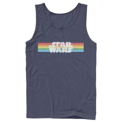 Men's Star Wars Rainbow Stripe Logo Tank