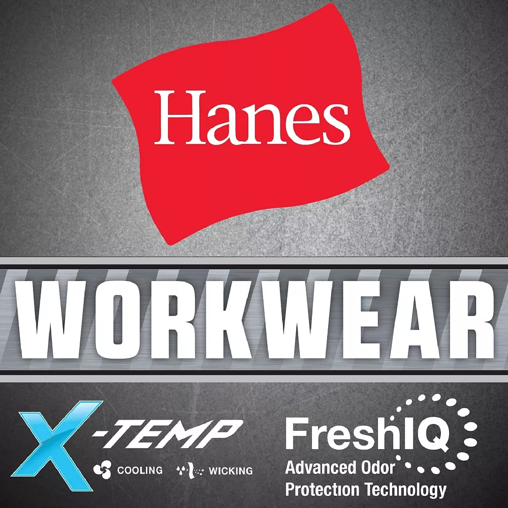Big & Tall Hanes® Workwear 2-pack X-Temp Fresh IQ Crewneck Pocket Tees - Image 9