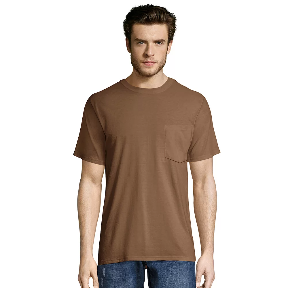 Big & Tall Hanes® Workwear 2-pack X-Temp Fresh IQ Crewneck Pocket Tees - Image 3