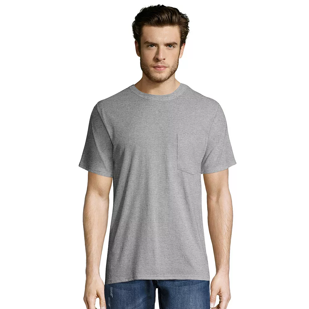 Big & Tall Hanes® Workwear 2-pack X-Temp Fresh IQ Crewneck Pocket Tees - Image 6