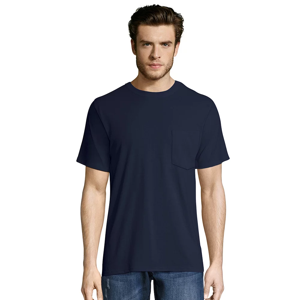 Big & Tall Hanes® Workwear 2-pack X-Temp Fresh IQ Crewneck Pocket Tees - Image 4