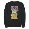 Men's Star Wars The Mandalorian The Child Cute Force Cartoon Logo Sweatshirt