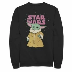 Men's Star Wars The Mandalorian The Child Cute Force Cartoon Logo Sweatshirt