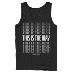 Men's Star Wars The Mandalorian This Is The Way Text Stack Tank