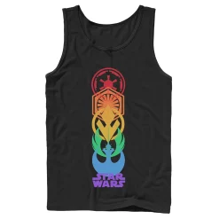 Men's Star Wars Pride Rainbow Logo Stack Tank