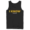 Men's Star Wars Han Solo I Know Epic Quote Tank