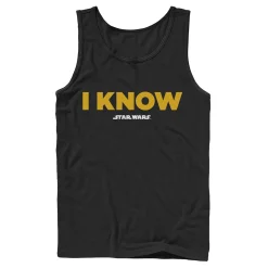 Men's Star Wars Han Solo I Know Epic Quote Tank