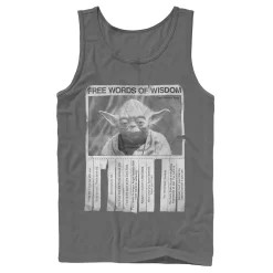 Men's Star Wars Yoda Poster Words Of Wisdom Tank