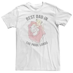 Big & Tall Disney Lion King Simba Mufasa Best Dad Tee