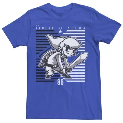 Men's Nintendo The Legend Of Zelda '86 Striped Background Tee