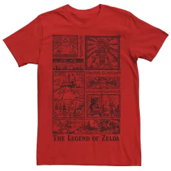 Men's Nintendo The Legend Of Zelda Anciet Style Sketch Panels Tee