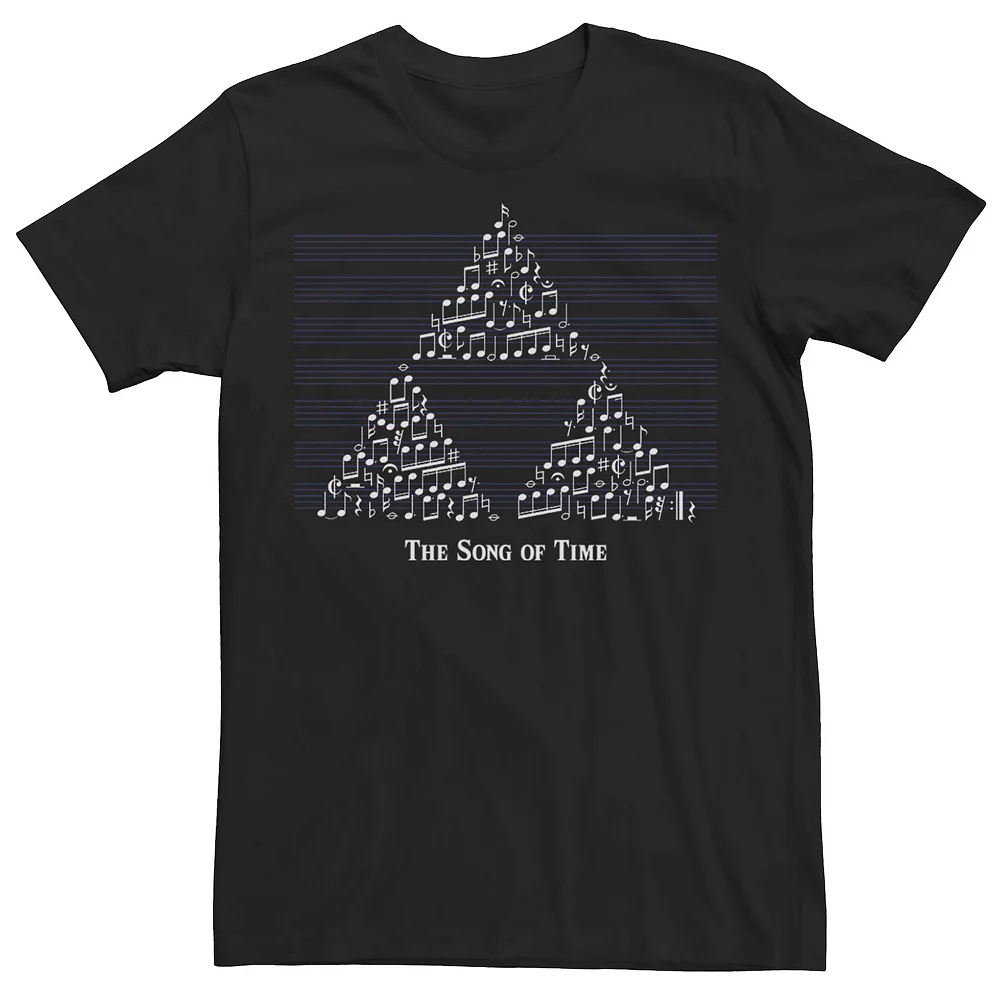 Men's Zelda The Song Of Time Music Note Triforce Tee