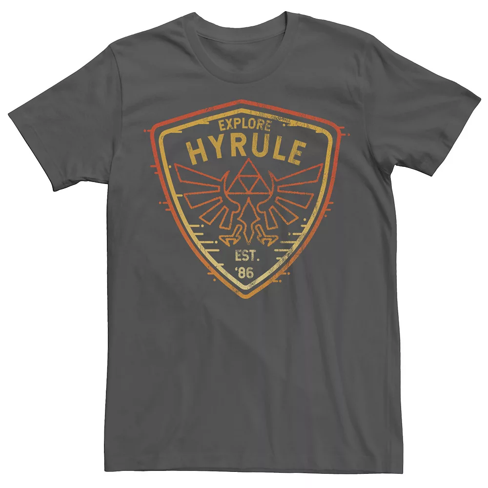 Men's Nintendo The Legend Of Zelda Explore Hyrule Badge Tee