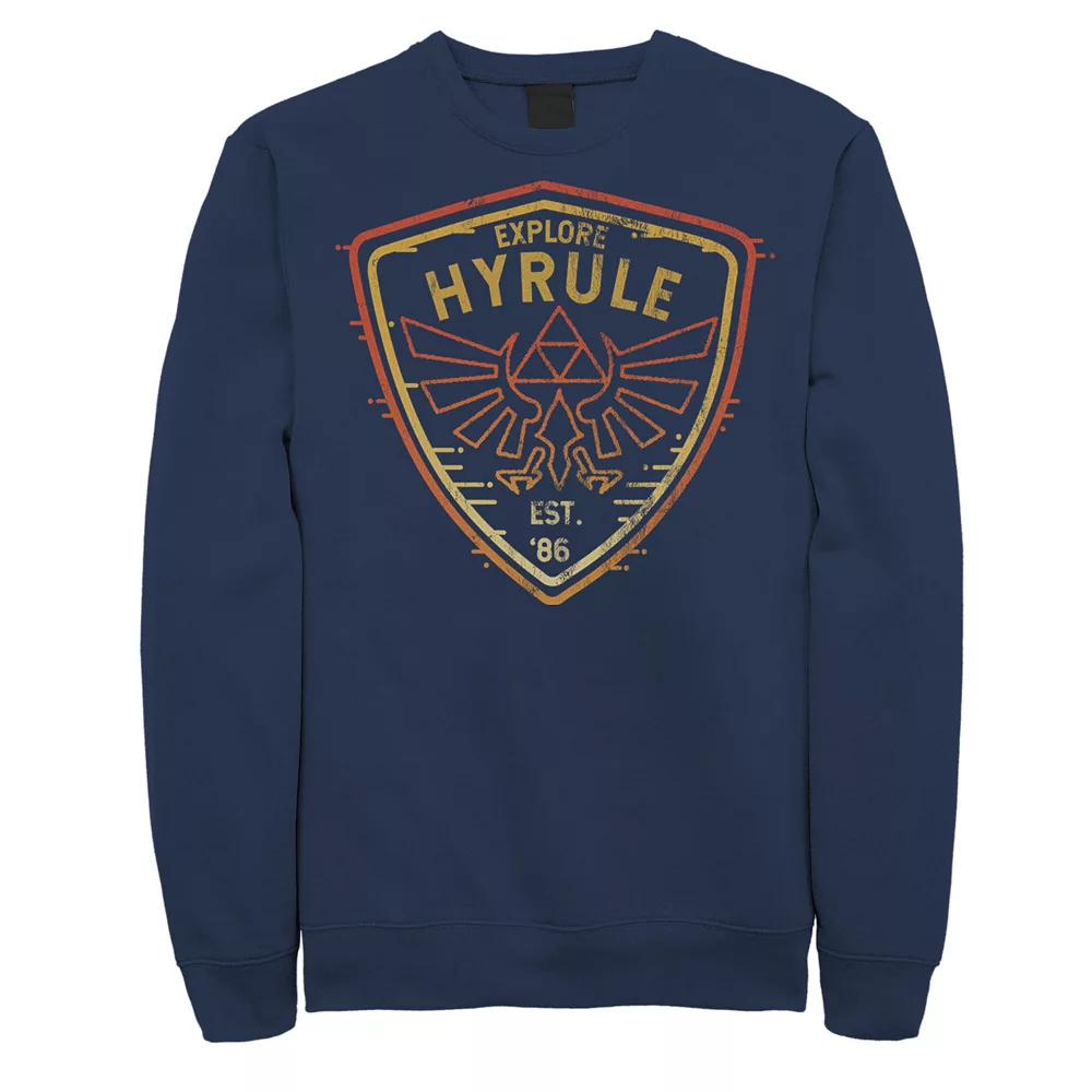 Men's Nintendo The Legend Of Zelda Explore Hyrule Badge Sweatshirt