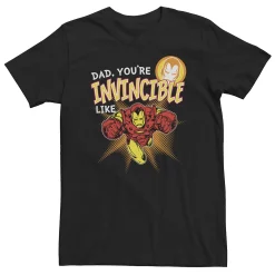 Big & Tall Marvel Iron Man Invincible Dad Father's Day Tee