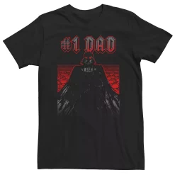Big & Tall Star Wars Darth Vader #1 Dad Power Of Dark Side Tee