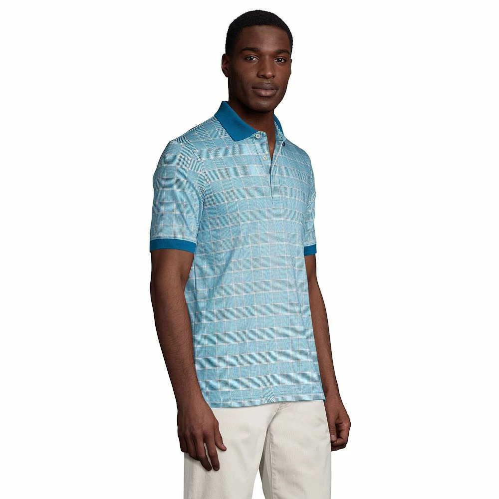 Big & Tall Lands' End Classic-Fit Jacquard Super-Soft Supima Polo - Image 6