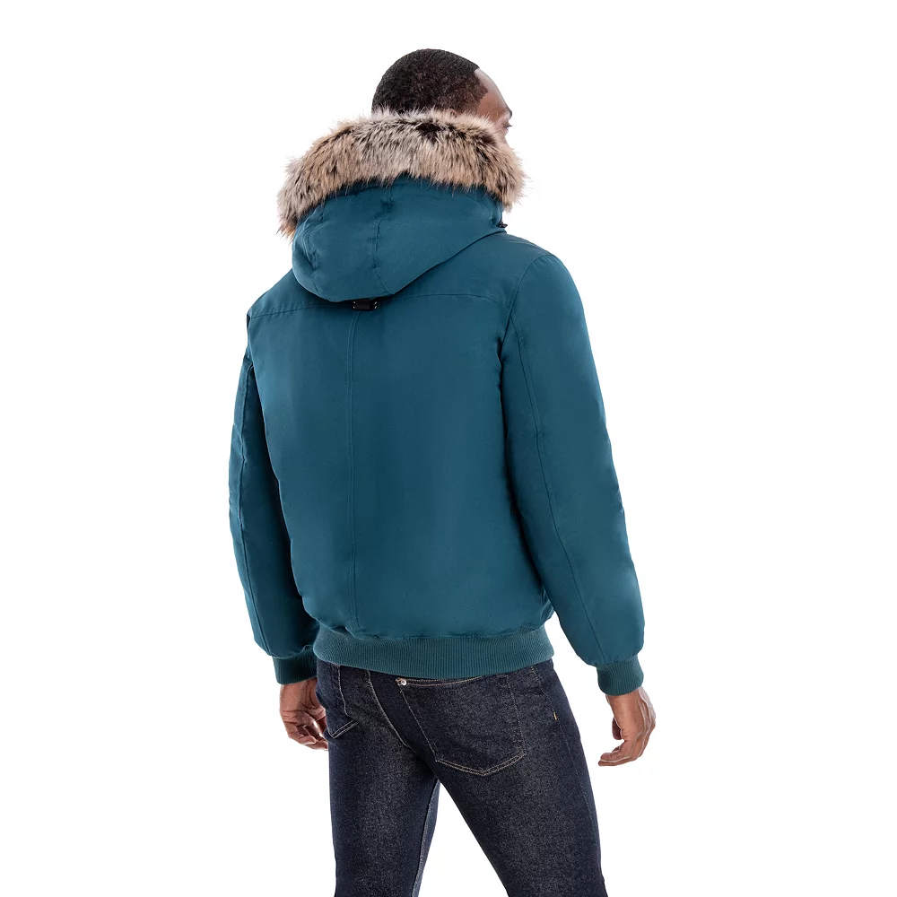 Men's London Fog Short Snorkel Hooded Bomber Jacket - Image 4