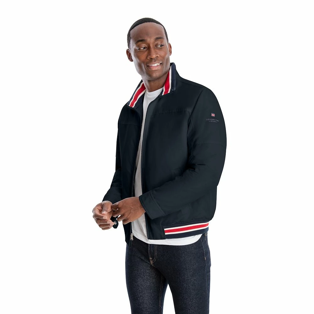 Men's London Fog Striped Bomber Jacket - Image 6