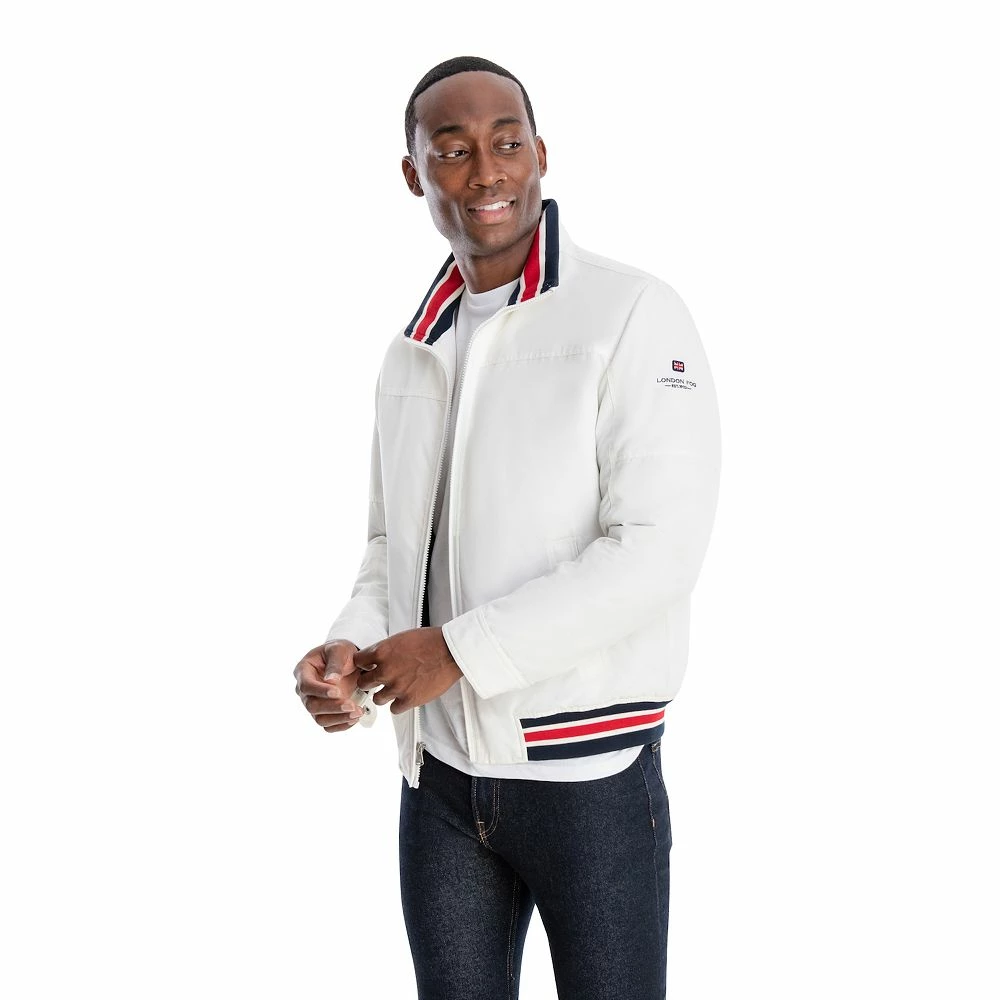 Men's London Fog Striped Bomber Jacket - Image 4