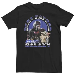 Big & Tall Star Wars: The Mandalorian "Best Father In The Galaxy" Retro Poster Tee