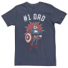 Big & Tall Marvel Father's Day #1 Dad Captain America Portrait Tee